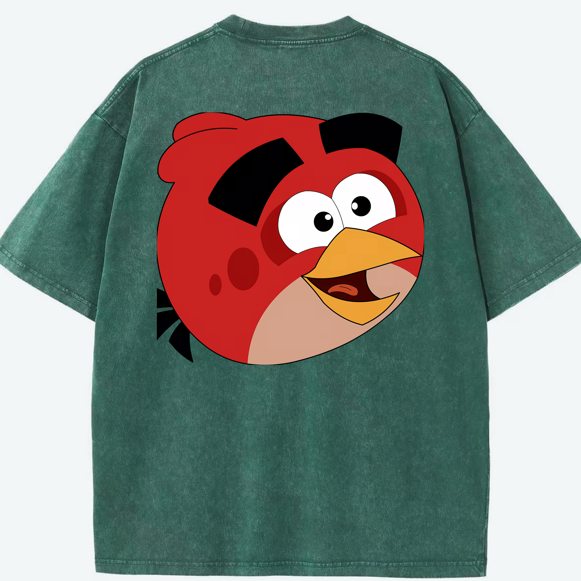 （画像用） Angry Birds アングリーバード 綿100% ヴィンテージ風 半袖Tシャツ（背面プリント）